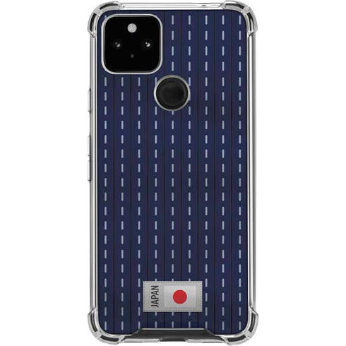 Japan Soccer Flag Google Pixel 5a 5G Clear Case